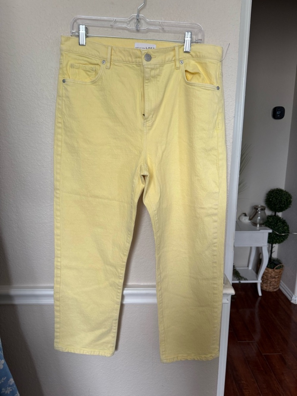 Yellow Straight-Leg Jeans loft jean yellow size 31/12